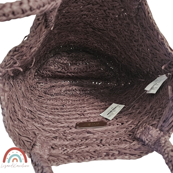 New! J. Crew Malta Handwoven Straw Bucket Tote in Rich Hickory - Picture 11 of 13